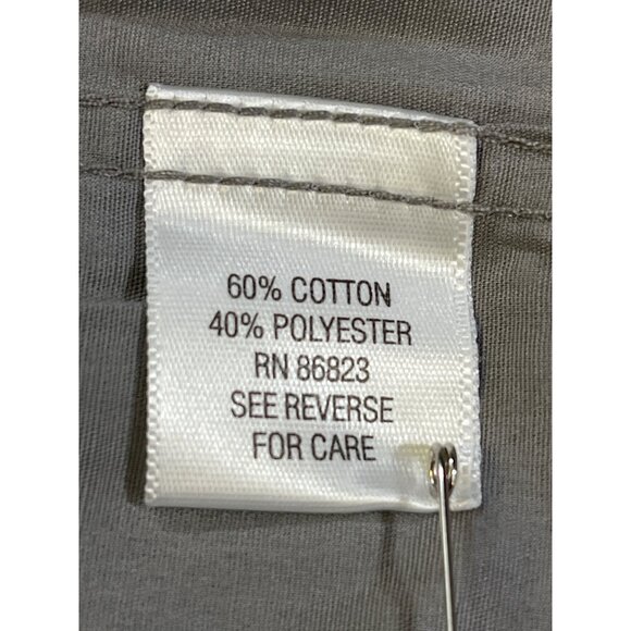 Croft & Barrow Men's Grey Button Up Shirt Size XXL/34-35/18.5-19 SKU 6309 - Picture 4 of 5